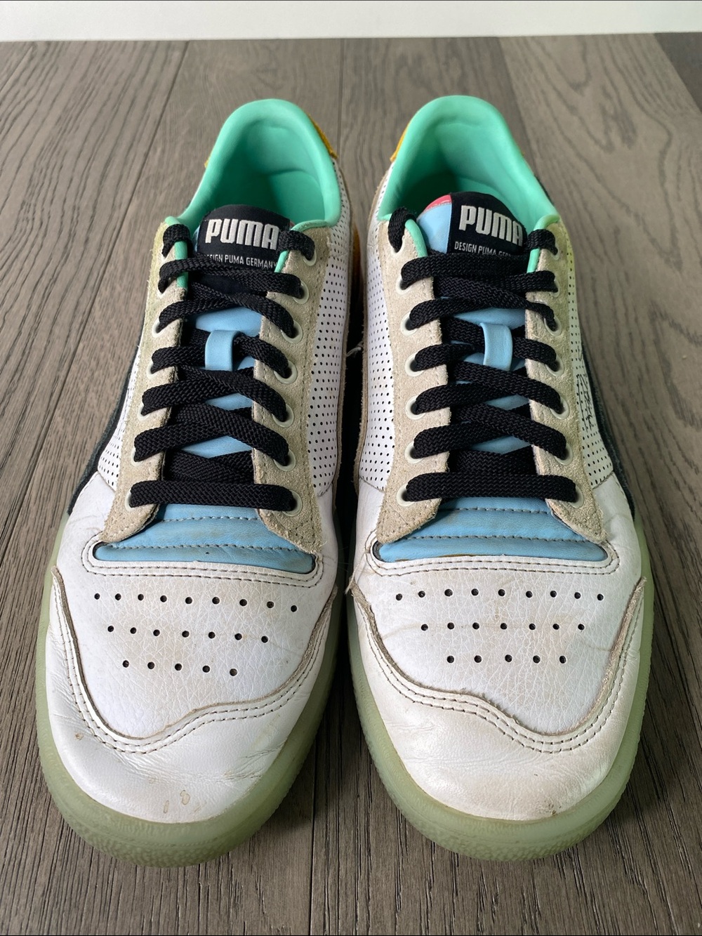 Puma White Black Multicolor Retro Athletic Sneakers - Picture 4 of 14